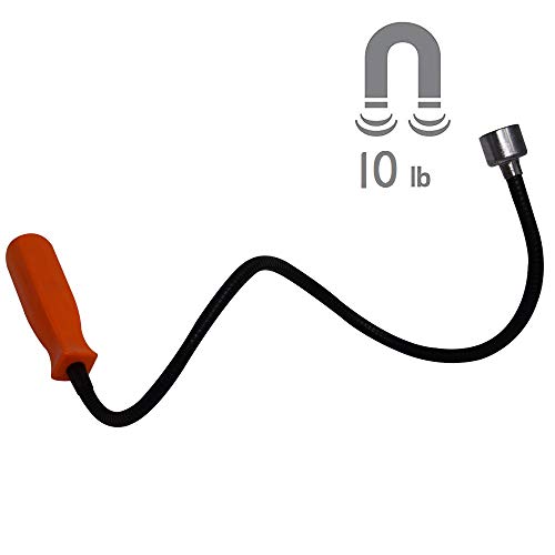 Flexible Magnetic Grabber Pickup Tool - 22-4/5" 10LB Bend-It Magnet Snake Pick-Up Sweeper Bendable Retriever Stick Useful for Hard-to-Reach Home Sink Drains, Car Keys, USB's, Bolts, Nuts, Screws - Thumbnail 5