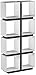 Monarch Specialties White/Grey Hollow-Core Bookcase, 71-Inch