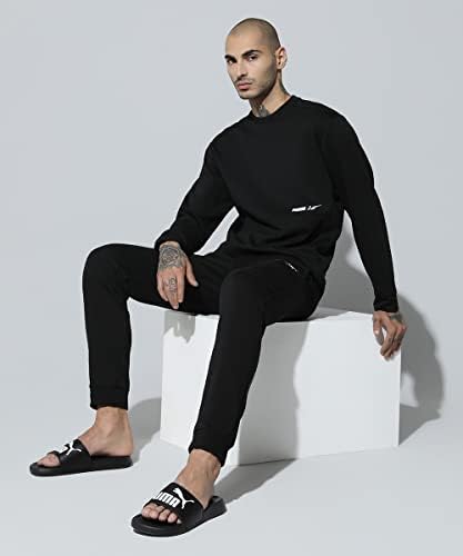 Men Popcat 20 Slide Sandal, Puma Black-Puma White, 42 EU