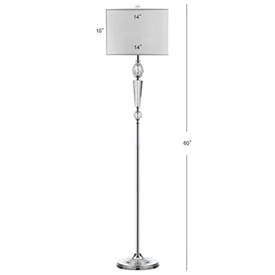 SAFAVIEH Lighting Collection Savannah Clear Crystal/ Chrome 60-inch Living Room Bedroom Home Office Standing Floor Lamp… 31KTfYeWPAL