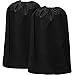 HOMEST 2 Pack Large Nylon Laundry Bag, Machine Washable Large Dirty Clothes Organizer, Easy Fit a Laundry Hamper or Basket, Can Carry Up to 4 Loads of Laundry, Black