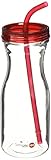 SH&H SimpleHH Cold Drink Tumbler with Straw, 33 oz., Large, Red