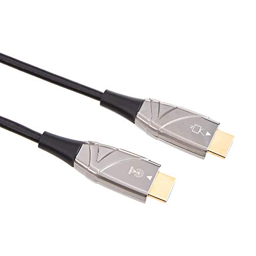 Cable HDMI de fibra óptica de alta velocidad de Amazon Basics (18 Gpbs - 4k / 60Hz), compatible con Ethernet, 3D, 4K y ARC - 50 pies