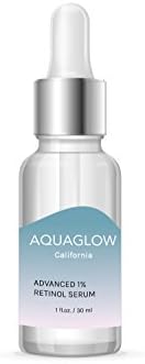 Advanced Retinol Serum 1% - 1 oz - Witch Hazel, Hyaluronic Acid, Aloe Vera, Jojoba Oil, Vitamin E, Green Tea Extract, Natural and Organic, Anti-Aging, Anti-Wrinkle, Topical Facial Serum (Made in USA)