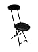 Portable Small Black Folding Chair Padded with Lock Mechanism Easy Storage and Stackable (1)