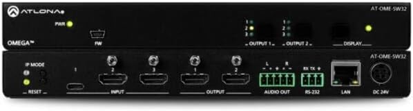 Atlona AT-OME-SW32 HDMI 2.0 USB-C Matrix 3x2 Switcher