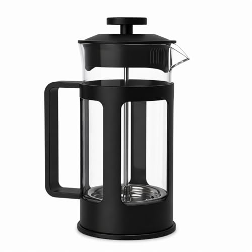 Prensa Francesa 350ml Cafeteira Manual em Aço Inox e Vidro Estilo Classico