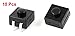 uxcell 12x12x9mm PCB Latching Tactile Tact Push Button Switch (Pack of 10) with Full Black Body