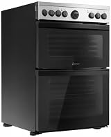 Indesit 60cm Double Oven Electric Cooker Stainless Steel D67V9HCX view 7