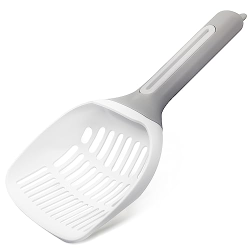 Rionaty Large Long Handle Cat Litter Shovel with Fine Holes - Anti-Slip Scooper…