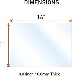 (5 Pack) PET Sheet Panels - 11" x 14" x 0.04" Clear