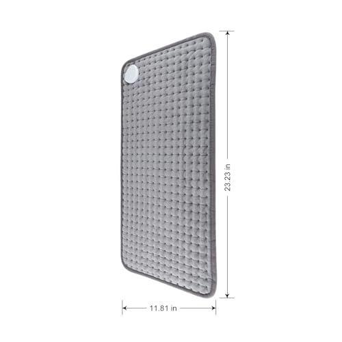 Heating pad,Electric Heat Pad, Pain Relief of Back Neck & Shoulder, Auto Shut Off, with Automatic Switch-Off and 10 Temperature Levels Heating pad (13.7" x 23", Silver Gray)