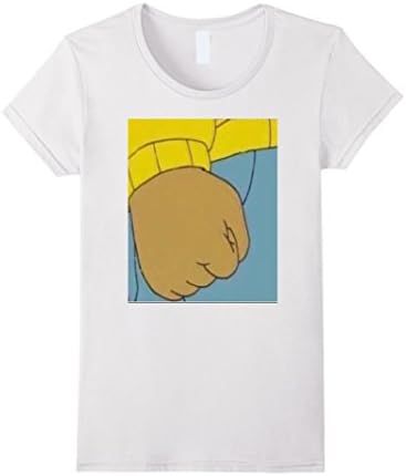 Womens Arthur's Fist Meme T-Shirt Medium White