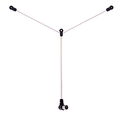Fancasee FM Antenna 75 Ohm T-Type/Y-Type Dipole Antenna Male F Connector Plug Jack Coax Coaxial Cable Wire Antenna for Table Top Home Stereo Receiver Radios Indoor - Thumbnail 2