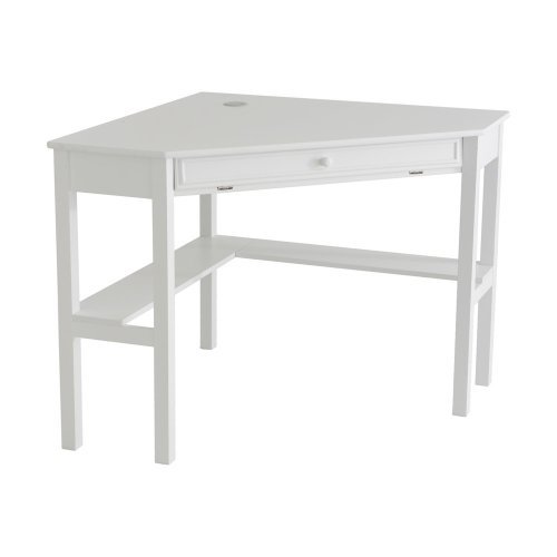 Southern Enterprises Corner Computer Desk – White
