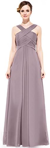 Loffy Women's Halter Solid Sleeveless Long Gown Dress, Dusk, 20 Plus