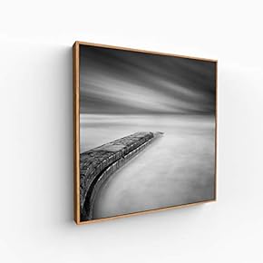 Canvas Wall Art for Living Room, Bedroom Monochrome Building Framed Canvas Prints for Home Decoration Ready to Hang - 16x16 inches