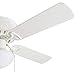 Harbor Breeze Armitage 42-in White Indoor Flush Mount Ceiling Fan with Light Kit (4-Blade)