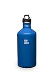 Klean Kanteen Bottle with Loop Cap, Blue Planet, 64-Ounce