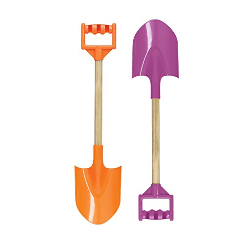 Assorted Beach Sand Castle Creation Toys - 6 Buckets/Shovels, 2 Purple and Orange Shovels, 1 Yellow Scoop