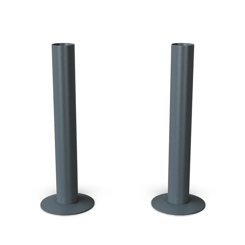 UK Radiators Anthracite Radiator Pipe Sleeve - Matte Anthracite Finish - 130mm Brass Pipe Sleeves - Perfect Addition to Any Interior Design