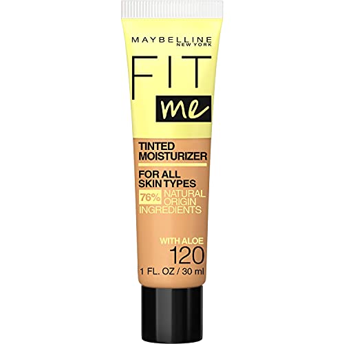 Maybelline Fit Me Tinted Moisturizer, Natural Coverage, Face Makeup, 120, 1 Count