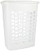 Rubbermaid Large Through-Handle Laundry Basket, Easy Grab Handle, White, Laundry, Storage, Bathroom, Bedroom, Home Closet Clothes Basket 16-ounce