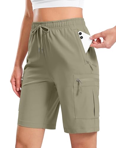 SANTINY Women's 7"/9" Lightweight Hiking Cargo Shorts