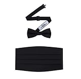 Men's Formal Satin Bowtie and Cummerbund Set - Many Colors Available