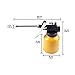 IONDA High Pressure Pistol Hand Pump Oiler Can Detachable Metal Straight Rigid Spout Manual Pump Oil Tool 8 oz Capacity Refillable