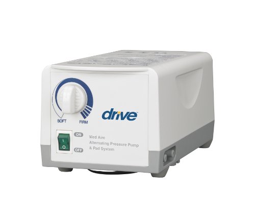 Drive Medical Med Aire Alternating Pressure Pump and Pad System, Variable Pressure with End Flaps, 123" x 36" x 2.5"