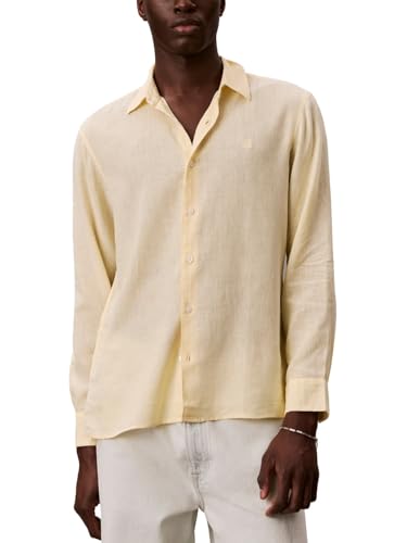 Calvin Klein Men's Long Sleeve Linen Classic Shirt at Amazon