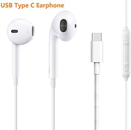 USB Type C Earphone, Monoy Type C Earbud Headphone Headset with Mic and Volume Control, Wired In-Ear Extra Bass Noise Cancelling Earphones for Google Pixel 2 Not fit Google Pixel 2 XL (Type-C Earbuds)
