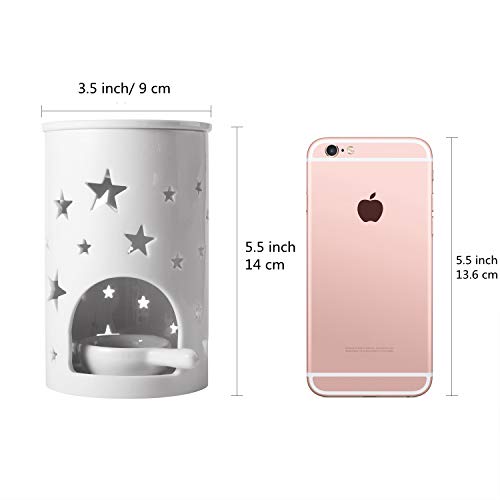 T4U Ceramic Tealight Candle Holder Oil Burner, Essential Oil Incense