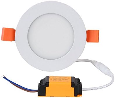 MILISO Flat LED Panel Light Lamp, Ultra-Thin Round LED Recessed Panel Light, High Brightness 4000K Ceiling Light Panels, Cut Hole 4.1 INCH, LED Driver Include (6W, Natural White)