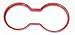 opar Red Front Cup Holder Trim for 2011-2018 Jeep JK Wrangler & Unlimited