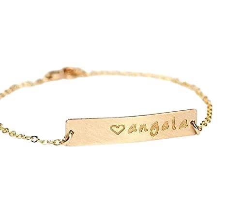Name Plate Bar Bracelet, Personalized 