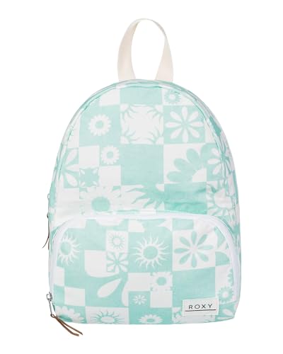 Roxy Mini mochila feminina Always Core, Beach Glass Beach Bum Check, tamanho Ăşnico, Beach Glass Beach Bum Check, One Size, Mini mochila Always Core