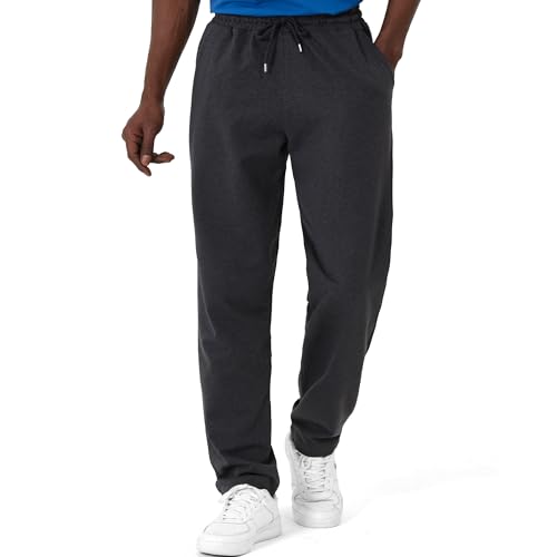 Ross Camp Jogginghose Herren – Sporthose Lang Baumwolle, Freizeithose Trainingshose, Sweatpants Jogger, Laufhose Breite Modern (Anthrazit, 4Xl)