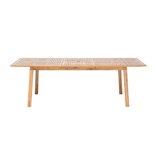 Gartentisch Akazienholz Hellbraun rechteckig ausziehbar 180/240x100 cm Cesana – Bild 8