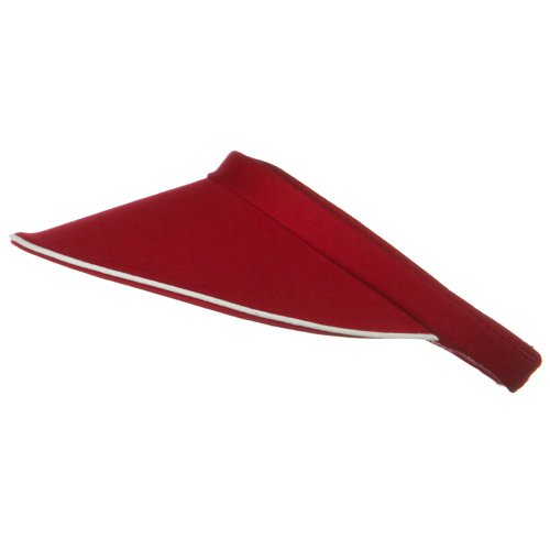 Piping Clip On Visor-Wine OSFM