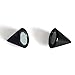 Magnetic Black Spike Stud Earrings for Men Women, Non-Piercing Clip On Steel Cheater Fake Ear Plugs Gauge