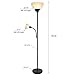 SUNLLIPE Floor Lamp 70.5 inches Energy Saving Sturdy Tall Standing Light Modern Pole Reading Lamp LED Torchiere Floor Lamp for Living Room, Dorm and Bedroom (Black)