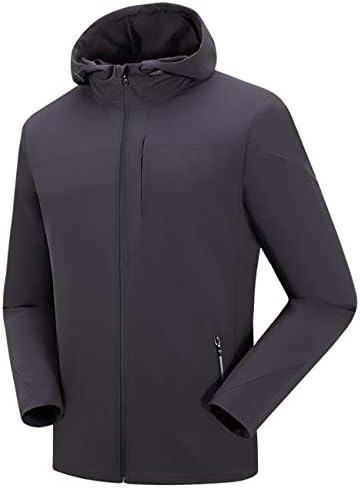 Pinkpum Men's Hooded Lightweight Windbreaker Jacket Softshell