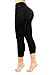 Black Capri Leggings, Butt Lifting Thigh Slimmers with High Rise Waist Control by Curvify (Fits a 33
