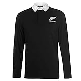 New Zealand Adults Retro Style Rugby Shirt (100% Cotton & Sizes S to 3XL)