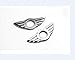 yuekuantai 2pcs Silver Mini Metal Interior Door Lock Knobs Pin Wing Badge for BMW Mini Cooper