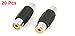 uxcell 20 Pcs Female to Female RCA Coupler Joiner Connector Adapter