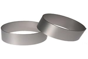 (Pack of 2) Round Ring Mold. Stainless Steel (4" D x 0.75"H) Heavy Gauge
