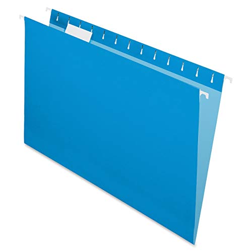 Pendaflex Recycled Hanging Folders, Legal Size, Blue, 1/5 Cut, 25/BX (81623)